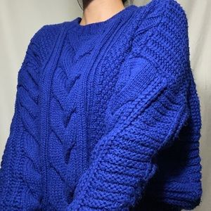 Womens H&M blue knit sweater size S/M